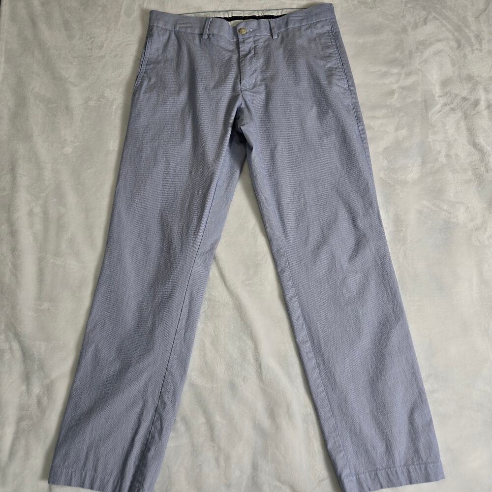 Tailorbyrd Stretch Micro‑Stripe Pants – Men’s 32x30, Blue/White, Lightweight